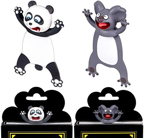 14 Pieces Wacky Ouch Bookmarks Animal Bookmarks 3D Bookmark For Kids Cartoon Christmas Bookmark