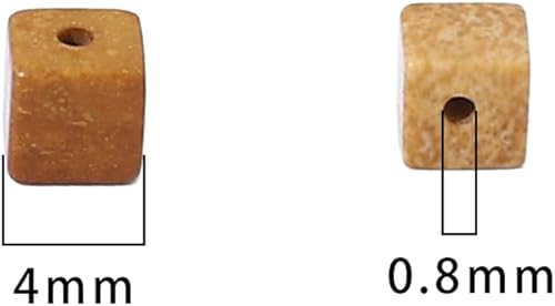 Vista 54 de Cuentas de piedra cuadrada de amatista natural de 0.156 x 0.157 pulgadas, 85 cuentas de piedras semipreciosas sueltas