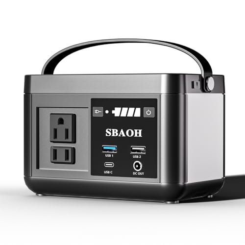 Portable Power Station 88.8WH, Solar Generator Lithium Battery Power 110V AC USB-C Power Delivery Solar Generators for Camping, Road Trips, Emergency Power