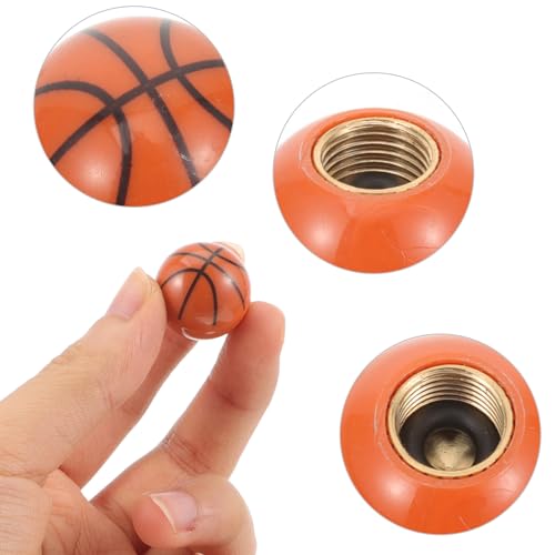Cubiertas de válvula de baloncesto 5 uds. Naranja miniatura 5
