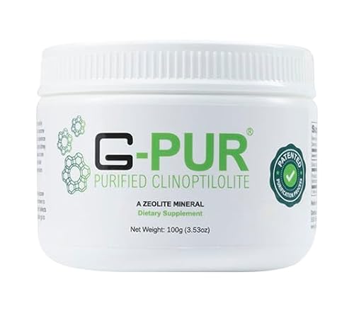 G-PUR® Purified Clinoptilolite, a Zeolite Mineral,100 gram jar of Purified clinoptilolite (Zeolite) Powder