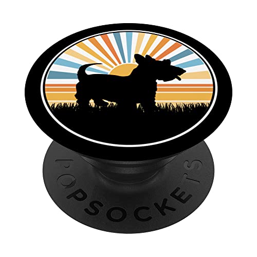 Scottish Terrier - Dog Mom Dog Dad Retro Sunset Pet PopSockets mit austauschbarem PopGrip Scottish Terrier - Dog Mom Dog Dad Retro Sunset Pet PopSockets mit austauschbarem PopGrip
