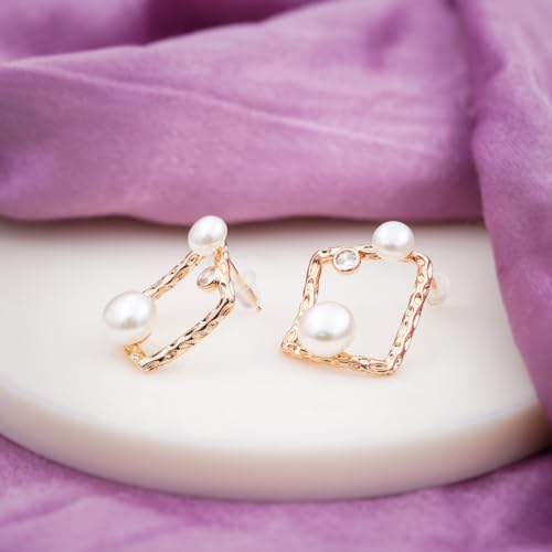 Image of Modern Dangle Earrings for Women | Chic Statement Earrings for Girls | Stylish Lightweight Fashion Jewelry for Casual, Party & Special Occasions