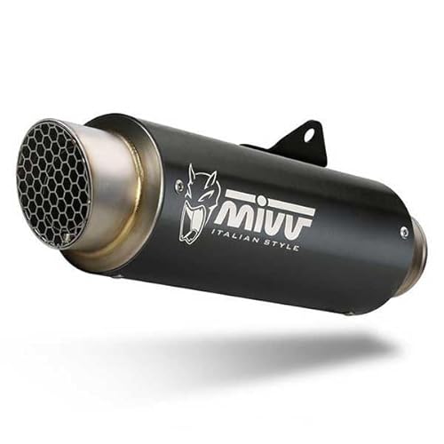 MIVV Einddemper GP Pro Steel Black/Cap roestvrij staal Kawasaki Ninja 125