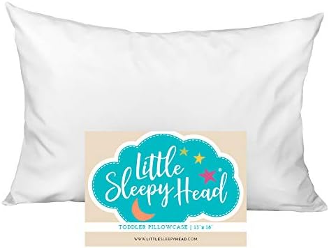 Little Sleepy Head Toddler Pillowcase, 100% Cotton & Hypoallergenic Pillow Case for Toddler Pillow, Snug Fit Envelope Pillowcase, 13x18 Pillowcase, Pilllow Sold Separately (White Envelope)