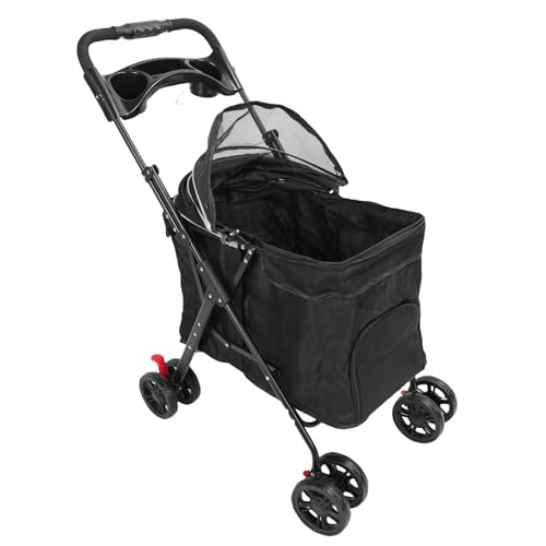 Cochecito para perros grandes con toldo protector y bandeja extraíble 2
