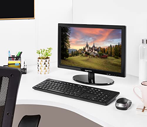 Image of amazon basics 18.5 Inch HD LED Backlit LCD Computer Monitor, Slim Design,1366 x 768 Pixels, 200 Nits with VGA Connectivity, 16.7 M Colors, 5 MS Response Time