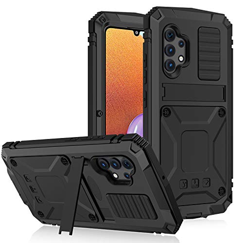 Étui robuste Samsung A32 4G noir avec support pour regarder des vidéos en voyage