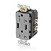 Leviton T5832-HGG 20-Amp Hospital Grade USB Charger/Tamper-Resistant Duplex Receptacle, Gray