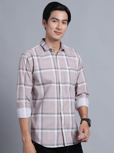 Image of Majestic Man Men Box Checkered Slim Fit Cotton Casual Shirt