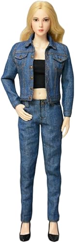 Miniatura 2 de HiPlay Ropa de muñeca con figura a escala 16 traje de mezclilla masculino para figura de acción coleccionable de 12 pulgadas S-019B (S-019B)