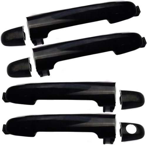 Poignée porte extérieure Hyundai Sonata 2006-2010 en plastique noir coulissante