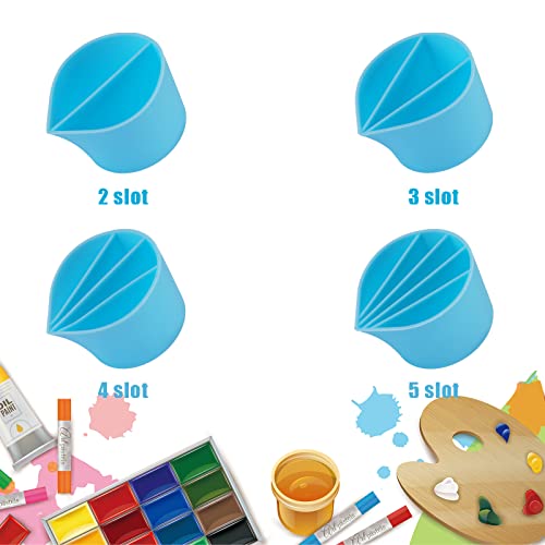TOYMIS Siliconen Beker Epoxy Paint Pour Cup Rusable Silicone Split Cup 2/3/4/5 Kanalen Dividers Art Giet Benodigdheden… - Image 4