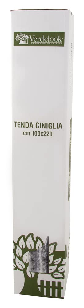 VERDELOOK | Tenda Ciniglia da Sole 100x220 cm, Grigio, Fili: 23, Tenda per Porte Anti Insetti e Anti Luce