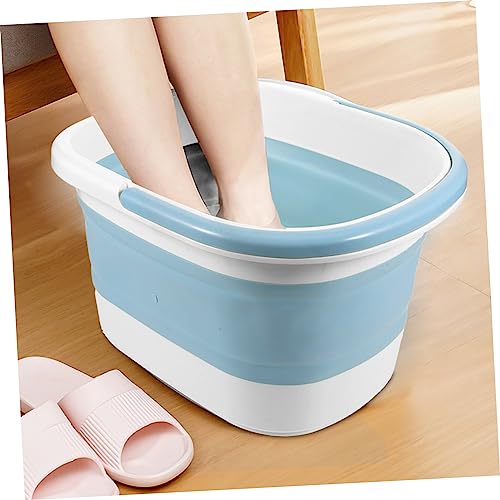 Spa de pies plegable y portátil PACKOVE azul miniatura 6