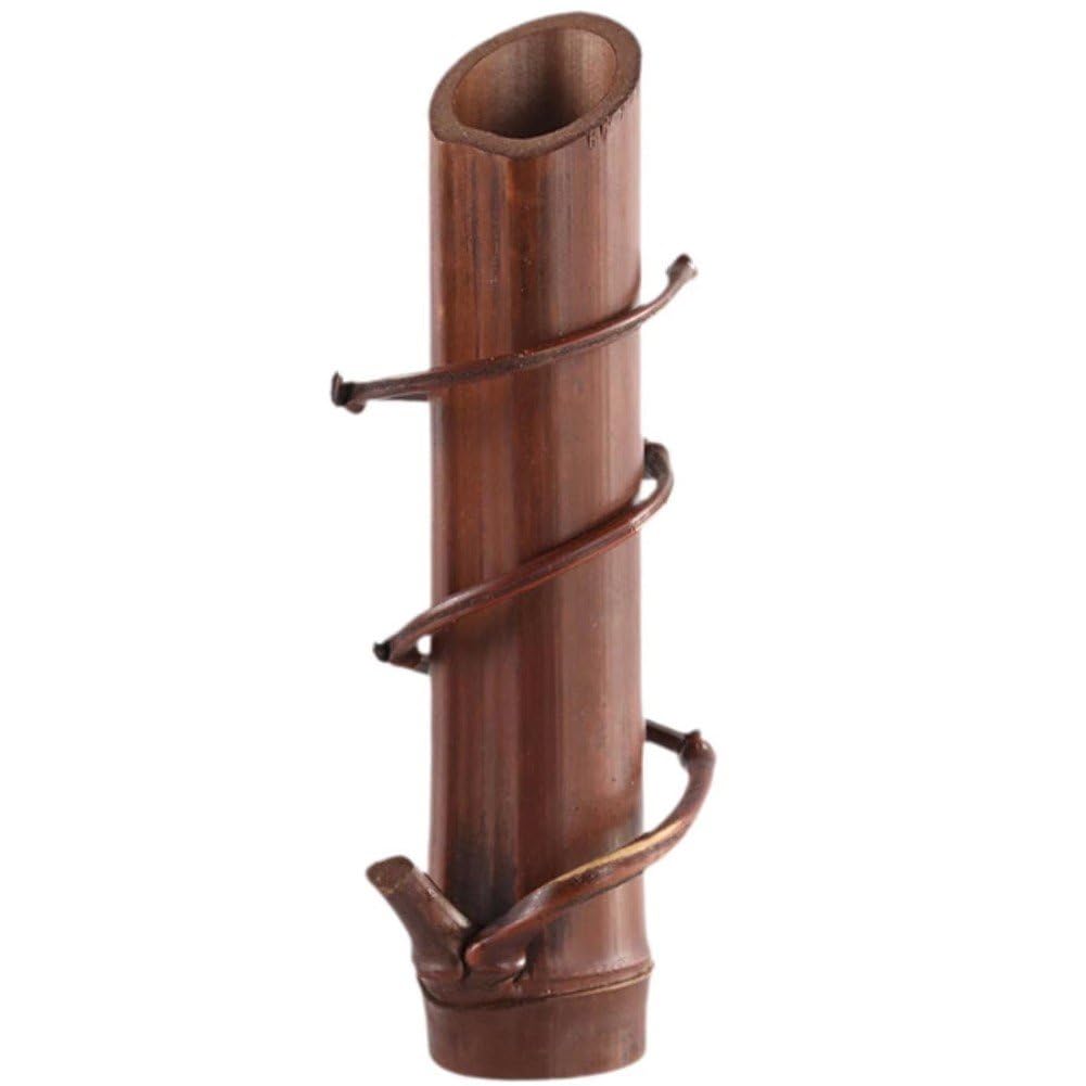Récipient pour fleurs en bambou artificiel et vase décoratif style rétro