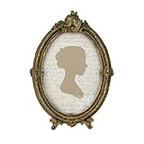 Sunlit Vintage Picture Frame 5x7 Inch, Oval Antique Photo Frames with Glass Front, Luxury Photo Display, Tabletop Wall Hanging, Gift Ideas, Gold
