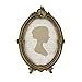 Sunlit Vintage Picture Frame 5x7 Inch, Oval Antique Photo Frames with Glass Front, Luxury Photo Display, Tabletop Wall Hanging, Gift Ideas, Gold