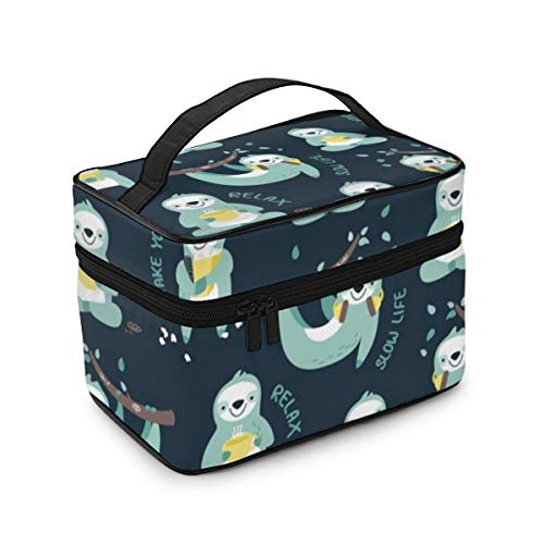 Preisvergleich Produktbild Damen Kosmetiktaschen Niedlich Faul Lustig Faultiere Hohe Kapazität Herren Aufbewahrungstasche Waschtasche für Reisen Im Freien