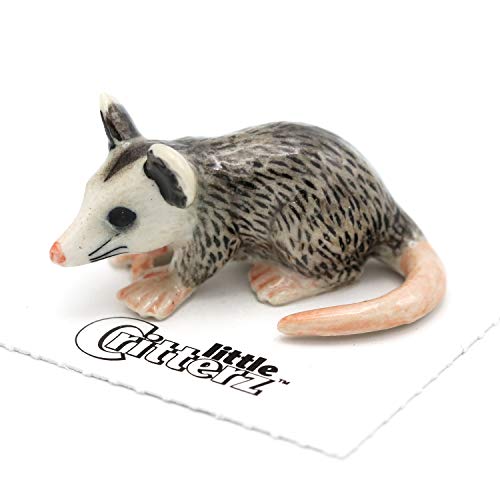 Little Critterz Opossum Thumbs - Multicolour Home Decor Birthday Gift Miniature Porcelain Figurine