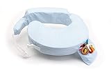 Con cierre de clic. My Brest Friend Breastfeeding Pillow Blue/White Stripe