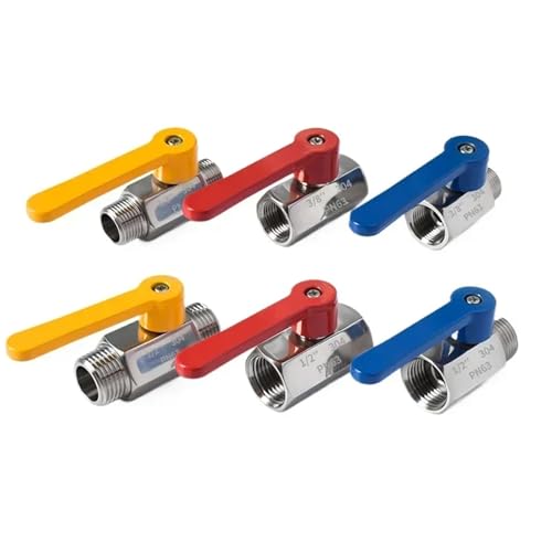 Vanne de plomberie inox 3/4 jaune pour couper l'eau sans effort - 3