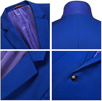 KUDORO Herenpak 2-delig Slim Fit Enkel Knop Bruiloft Zakelijk Casual Smoking Blazer Broek Herenpak Set, Bordeaux, M