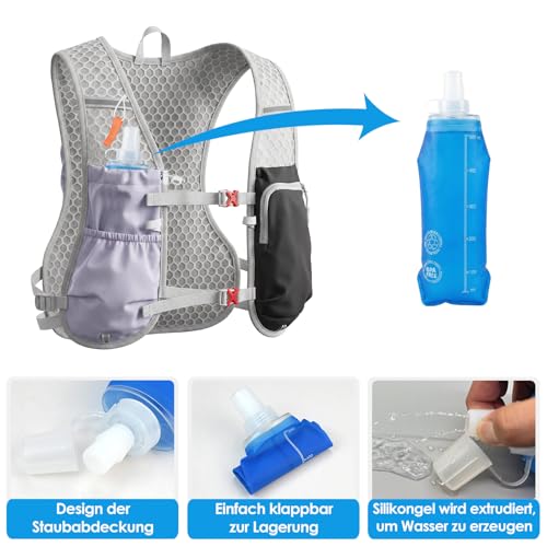 Sac à dos d'hydratation trail et running avec gourde intégrée