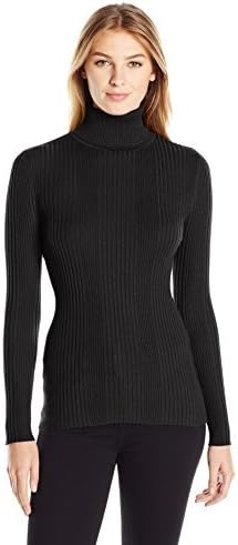 United States Sweaters Women's Varigated Rib Long Sleeve Turtleneck Sweater