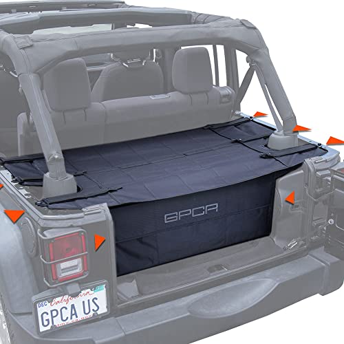 Image of GPCA Cargo Cover for Jeep Wrangler 2007-2018, JK 4-Door Soft /Hard Top