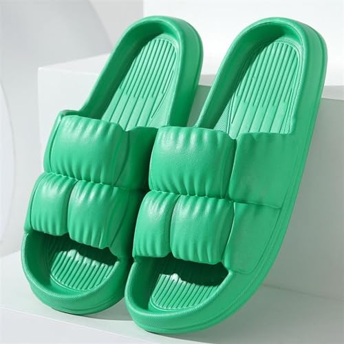 Slippers Indoor Outdoor Soft Bottom Slippers Bathroom Anti-Slip Shower Shoes Men and Women Eva Slippers Summer Sandals(Green,38-39)2