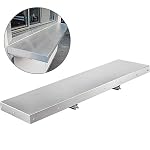 Happybuy Concession Shelf 48L x 12W Inch Stainless Steel Drop Down Folding Serving Food Shelf Stand Serving for…