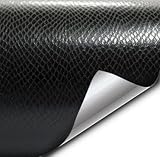 VViViD XPO Black Snake Skin Leather Vinyl Wrap Roll with Air Release Technology (1ft x 5ft)