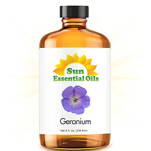 Geranium Essential Oil (Huge 8oz Bottle) Bulk Geranium Oil - 8 Ounce