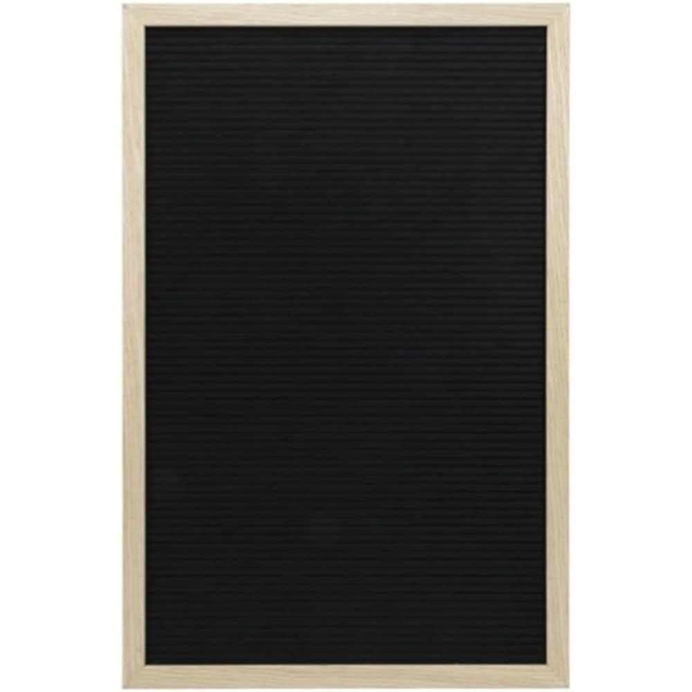 Securit Tableau avec lettres 40 x 60 cm en bois naturel et feutre – Comprend 360 lettres, chiffres, symboles et un kit de montage mural.