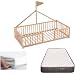 COOL · DREAMS Cama Montessori 140x70. Cama Infantil con colchón Infantil Top Ventas Morfeo y Protector de colchón. Cama de Madera de Haya - Apache Wonderland Nature CoolDreams