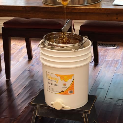 SunVara Honey Bucket with Gate 5 Gallon Kit - Stainless Steel Double Layer Strainer, Uncapping Knife Honey Scrapper Tool Beekeeping Equipment, Honey Extractor Equipment, Bee Supplies - Image 5