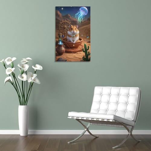 Tableau impression sur toile premium de hamster Roborovski haute définition - 5