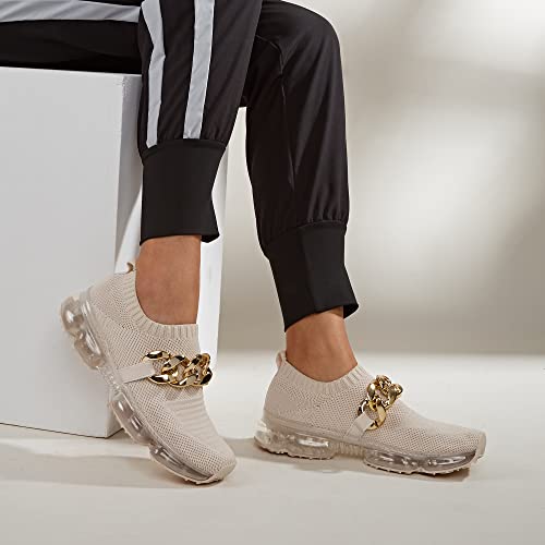 Image of LUCKY STEP Women Air Cushion Fashion Sneakers Breathable Casual Comfortable Lightweight Walking Shoes