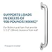 Bobrick Straight Grab Bar, 42 Inches, 1-1/2 Inch Diameter, ADA Compliant, Satin-Finish Stainless Steel, Slip-Resistant Surface for Bath, Shower, Toilet Safety, Concealed Mounting Flanges