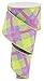Plaid Canvas Wired Edge Ribbon, 10 Yards (Lavender, Lime, Hot Pink, 2.5")