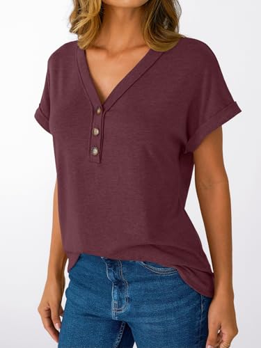 AUTOMET Short Sleeve V Neck T Shirts Womens Cap Sleeve Summer Casual Dressy Tops3