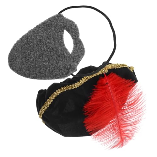 Ciieeo Men's Vintage Renaissance Hat Medieval Headgear Set Perfect for Halloween Costumes