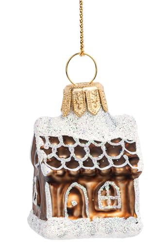 SIKORA Mini Lebkuchenhaus besondere Weihnachtskugel Glas...