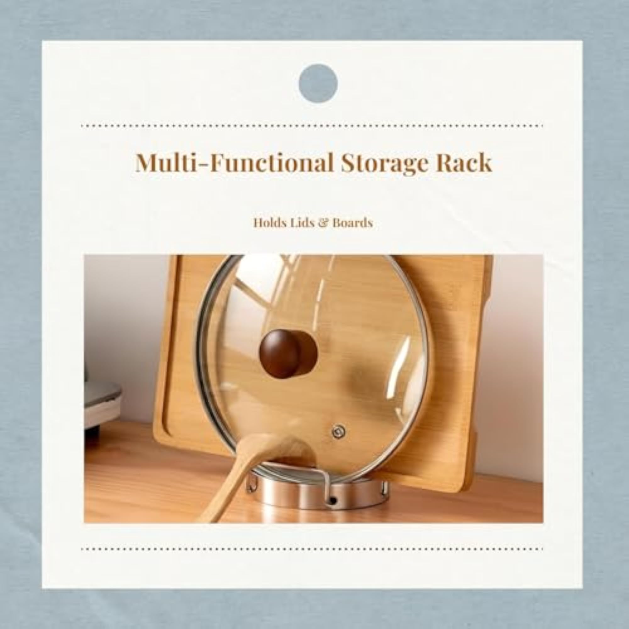 Stainless Steel Pot Lid Holder, Kitchen Organizer Rack