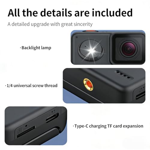 WOSLXM Action Camera 4K 2.0 Cámara compacta 360° miniatura 5