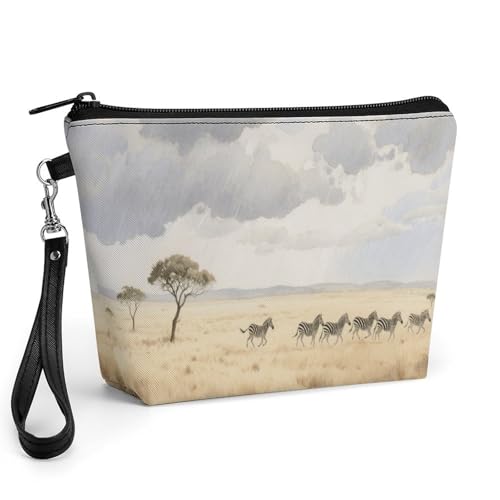 Bolsa de maquillaje con asa y cremallera suave para un acceso rápido a tus cosméticos diarios