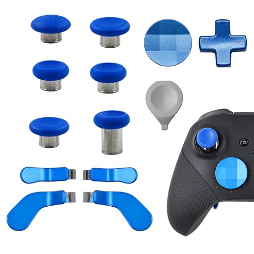 Image of 13 in 1 Elite Controller Paddles for Xbox Elite Series 2 Component Set for Xbox Elite Series 2 Core Controllers with 6 Metal Thumbsticks & Tool, 2 D-Pads, 4 Paddles (Blue)