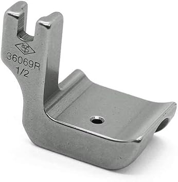 Industrial Sewing Machine Foot for 1/2" Wide Piping, Right Side, Made in Taiwan