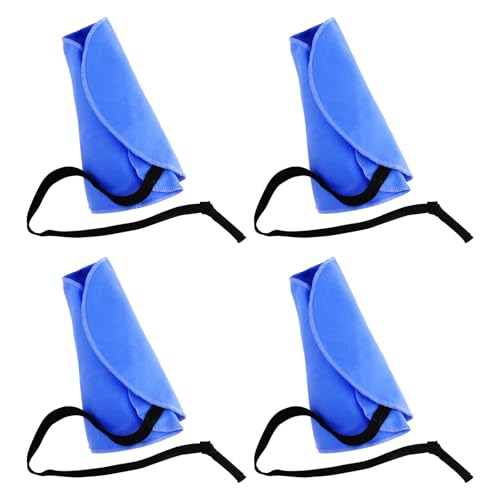 4 Pcs Clarinet Cleaning Cloth, Silk Clarinet Cleaning Swab with Strap, Pratical Clarinet Cleaning Kit for Inside Tube, Suitable Piccolo Flute Sax Saxophone (Blue)